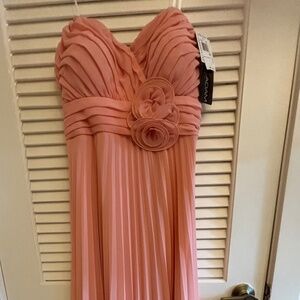 NWT Betsy & Adam Long Strapless Dress Size 12